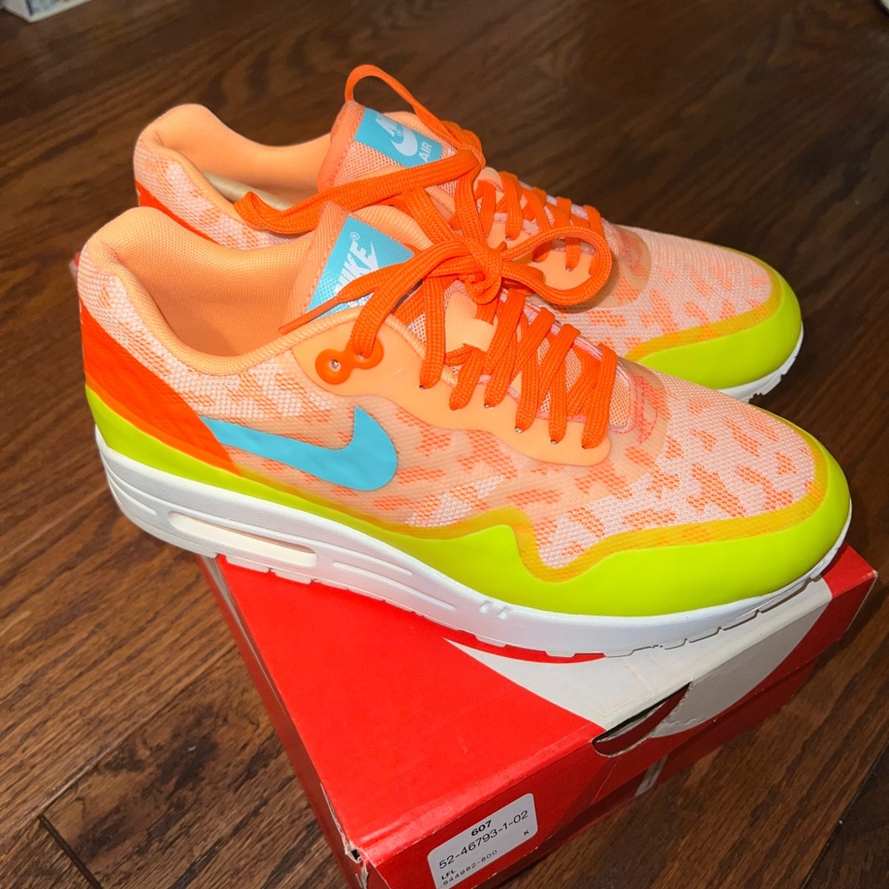 NIB Nike Air Max 1 NS. Size 8.5. Beautiful bright neon colors!